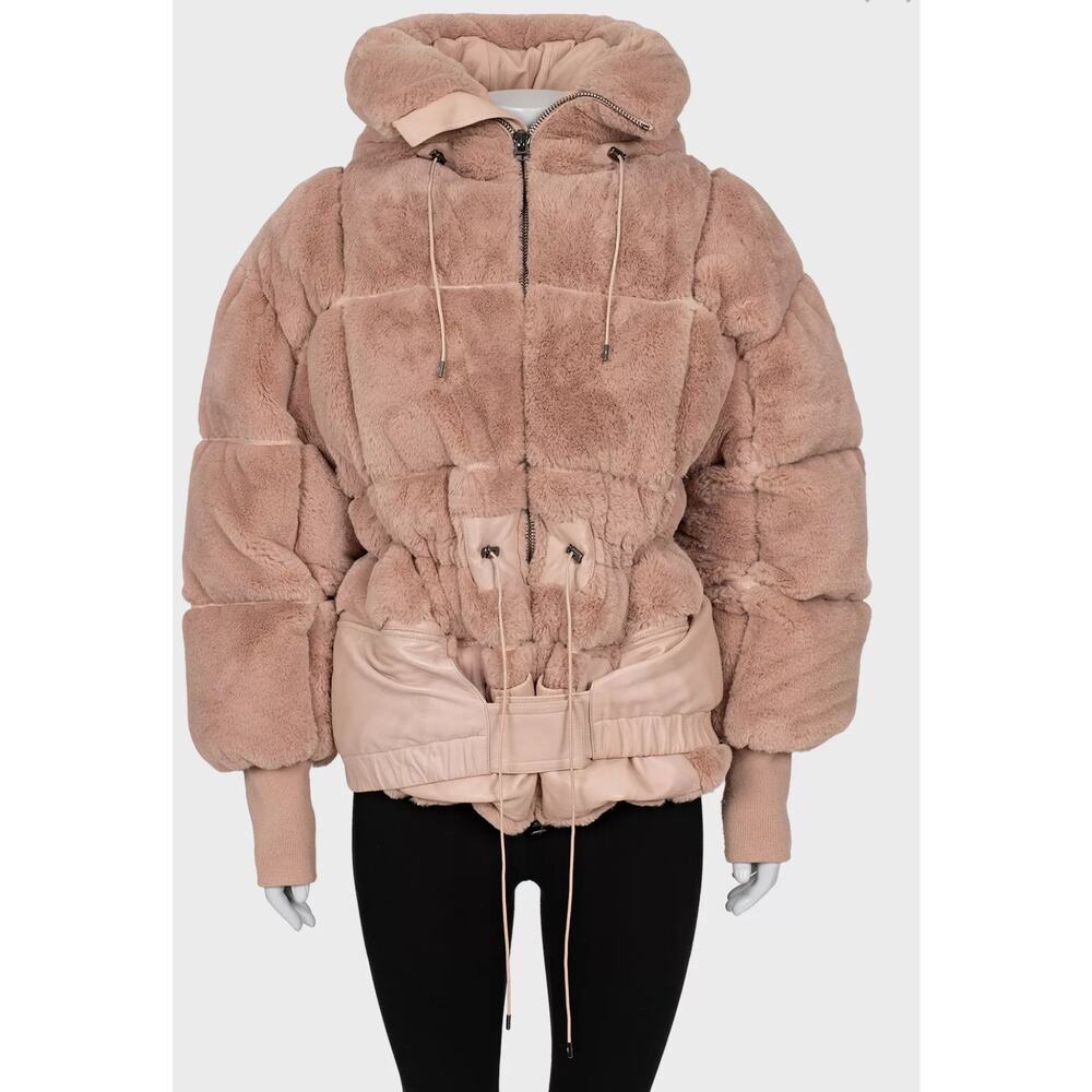 Tom Ford Pink Faux Fur Oversized Puffer Coat Sz. M - Picture 5 of 7